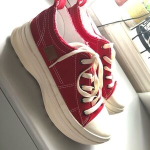 Red Canvas Women's Sneakers